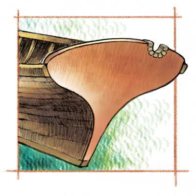 Sculling notch illustration.