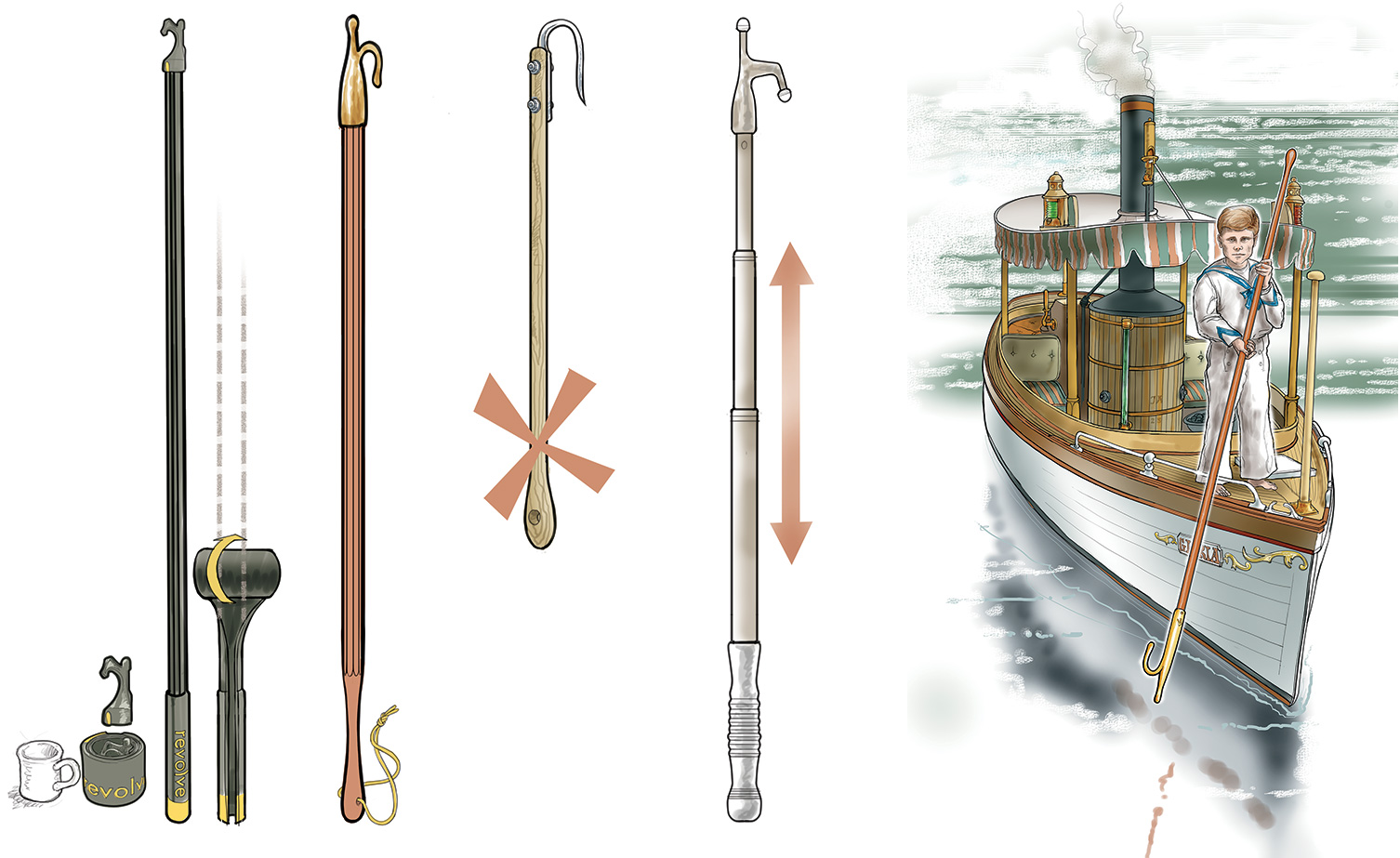 Match your boathook to your vessel.