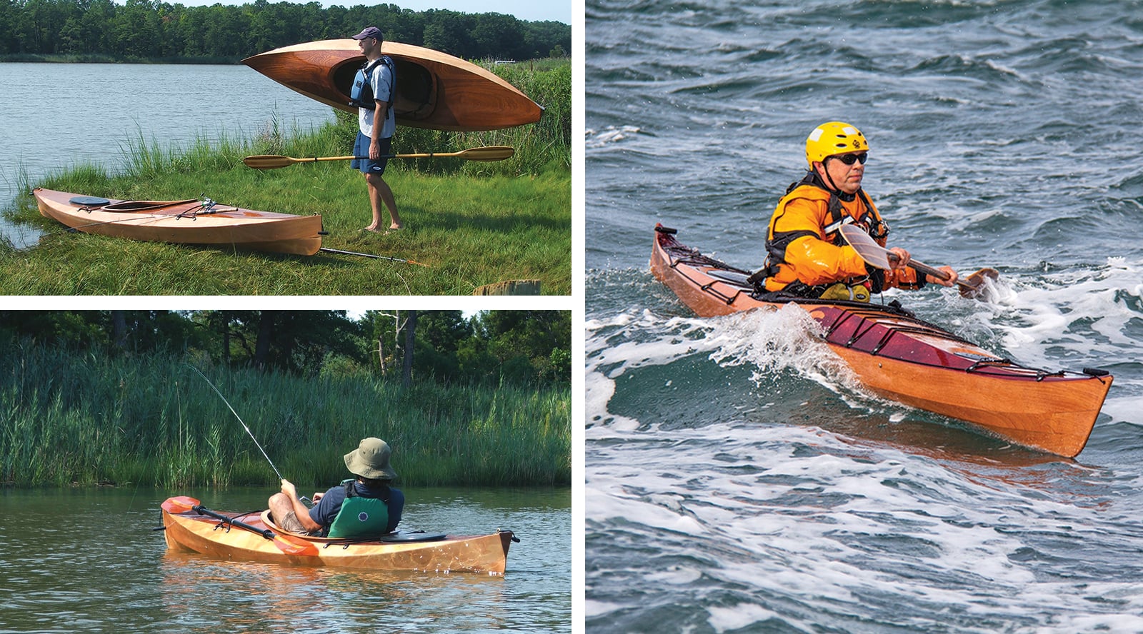Kayaks were a natural fit for boat-kit projects early in CLC’s history.