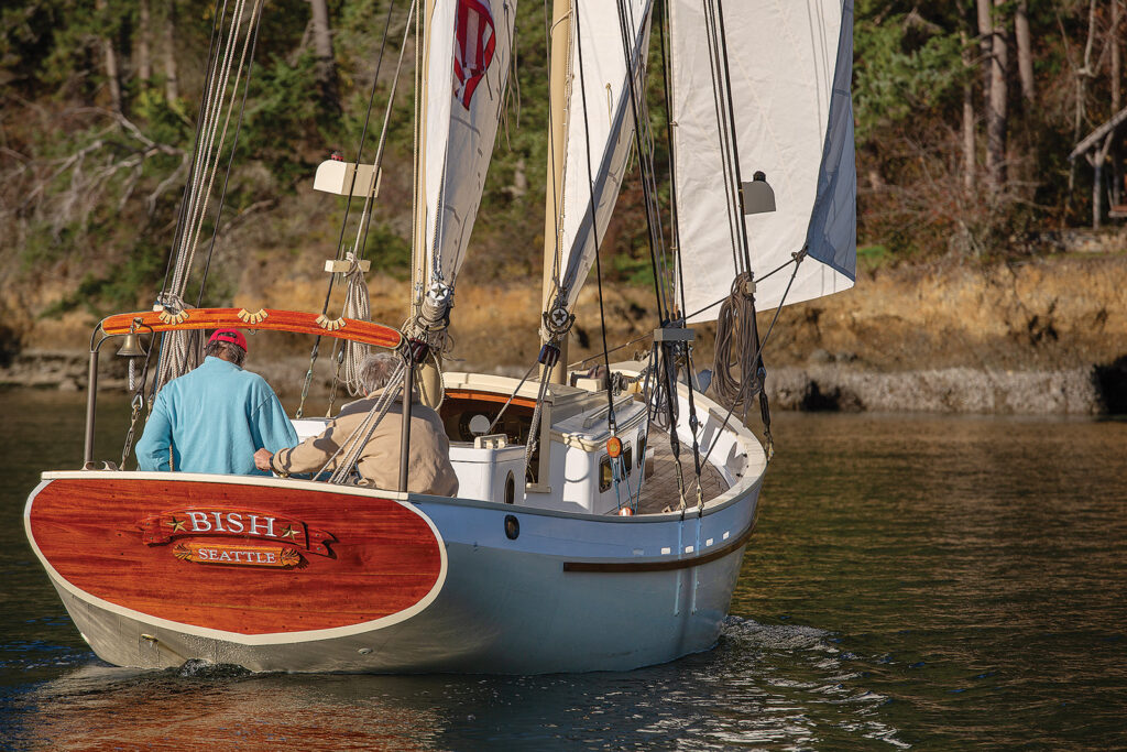 BISH, a 28-footer designed by Murray Peterson.