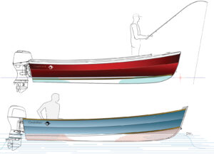 Sam Devlin’s two Candlefish designs measure 16′ and 18′.