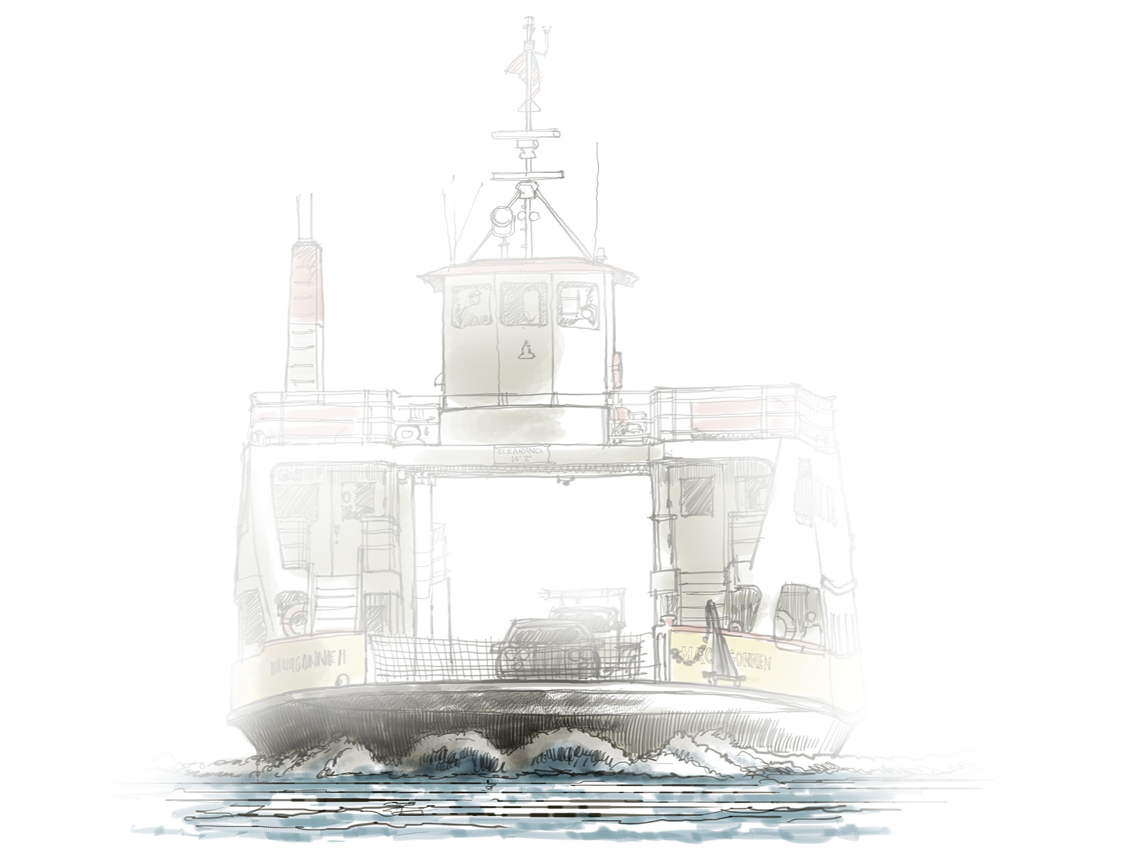 In the fog.